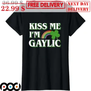 Kiss Me I'm Gaylic Rainbow St Patrick's Day Shirt