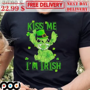 Stitch Kiss Me I'm Irish St Patrick's Day Shirt