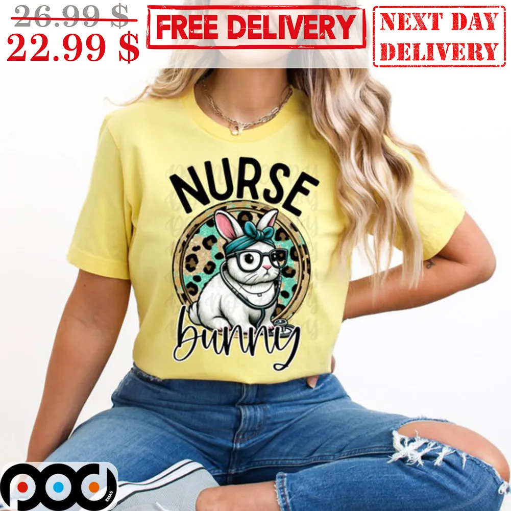 Easter Day Nurse Bunny Leopard Shirt
