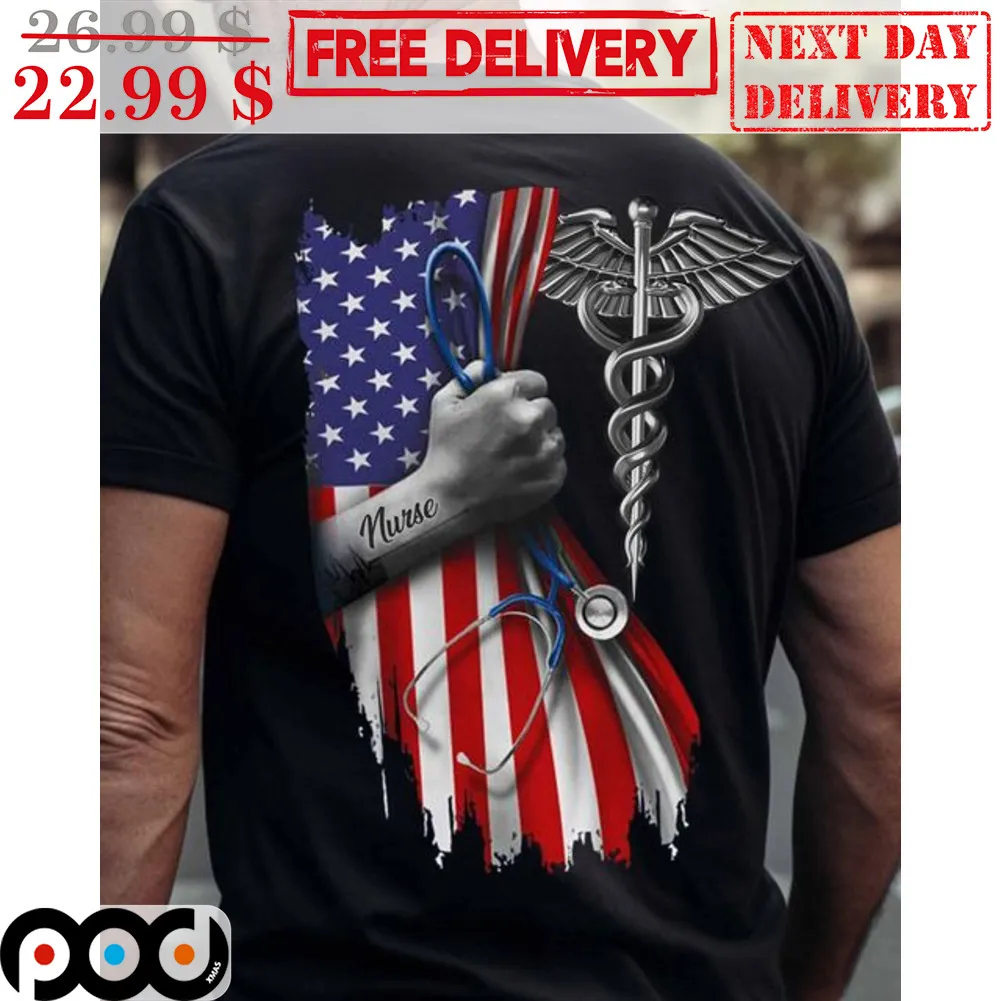 Proud Nurse American Flag Shirt