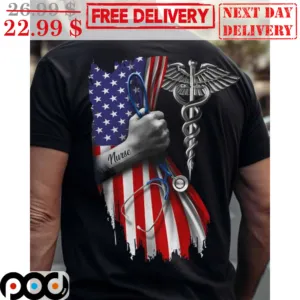 Proud Nurse American Flag Shirt