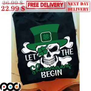 Skull Let The Shenanigans Begin St Patrick's Day Shirt
