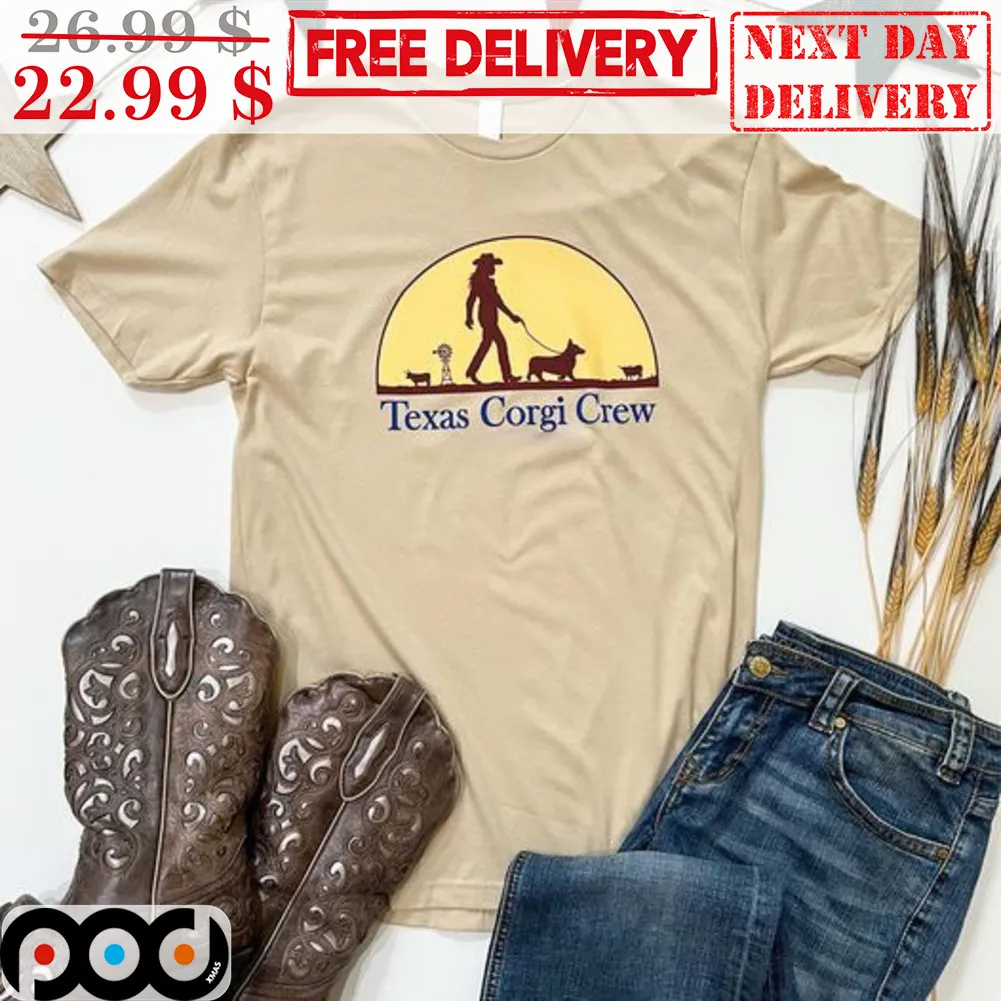 Texas Corgi Crew Sunset Shirt