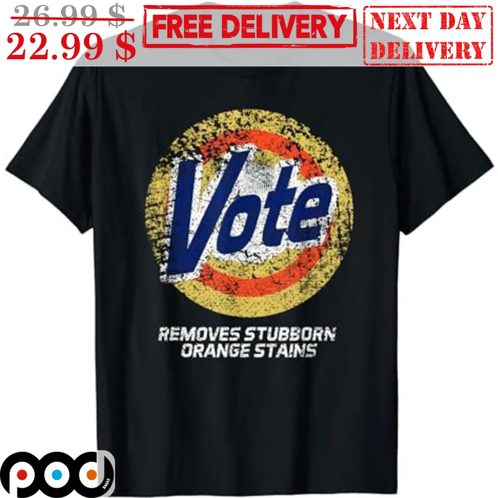 Vote Removes Stubborn Orange Stains Vintage Shirt