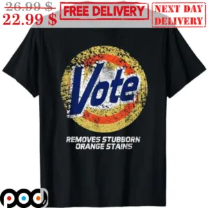 Vote Removes Stubborn Orange Stains Vintage Shirt