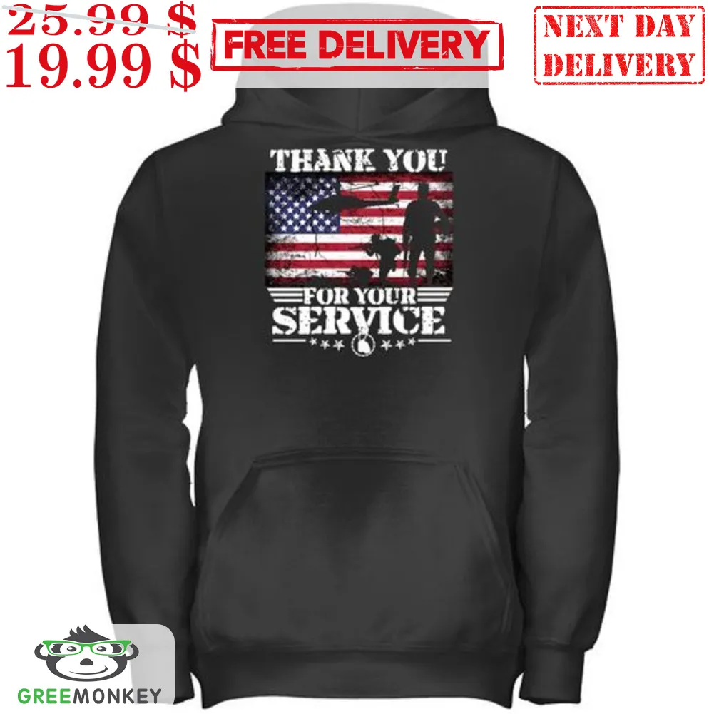 Thank You For Your Service American Flag Shirt