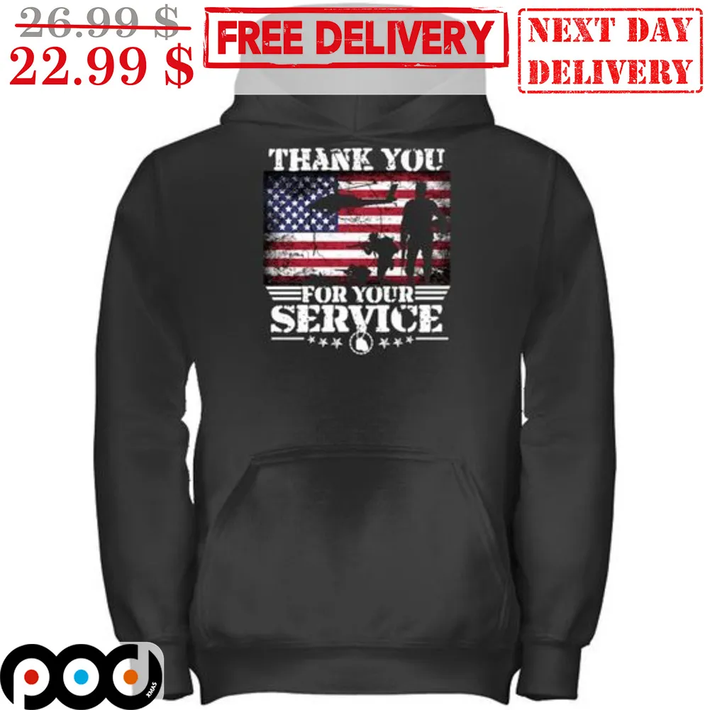 Thank You For Your Service American Flag Shirt