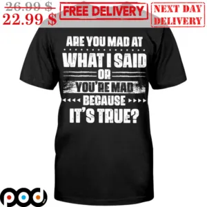Are You Mad At What I Said Or You're Mad Because It's True Shirt