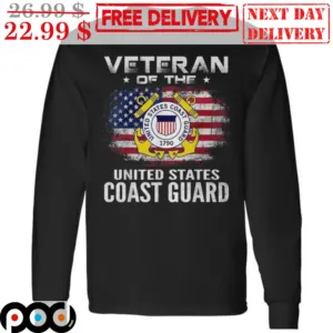 Veteran Of The United States Coast Guard American Flag Vintage Shirt