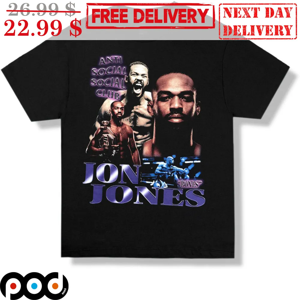 Jon Jones Bones Anti Social Club UFC Shirt