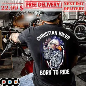 Eagles Motor Christian Biker Born To Ride Shirt