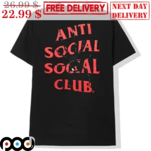 Black Spider Anti Social Club Shirt