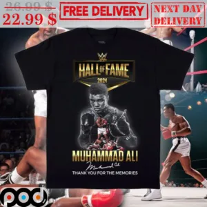 Muhammad Ali Hall Of Fame 2024 Signature Thank You For The Memories Shirt