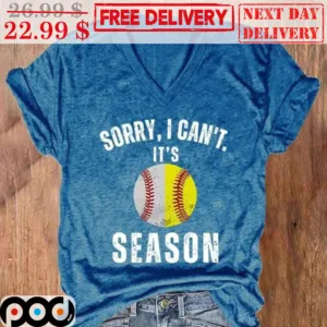Sorry I Can't It's Season Baseball Vintage Shirt