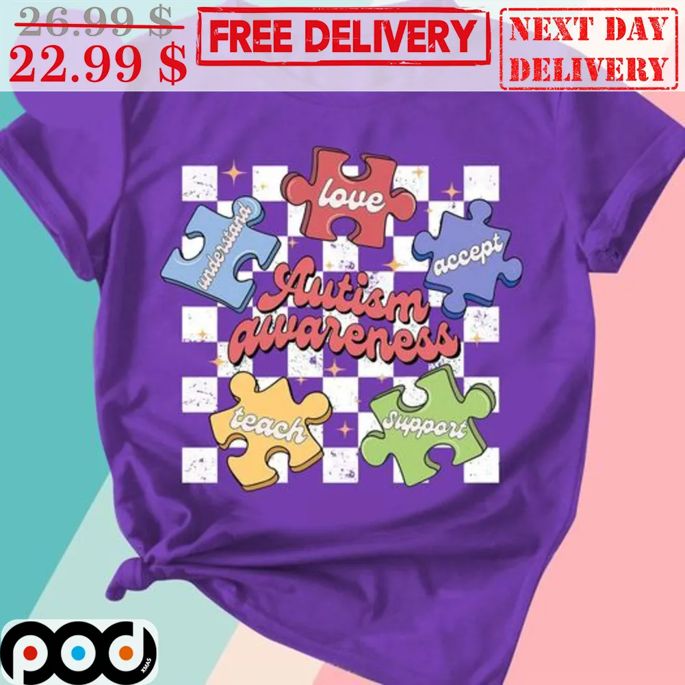 Understand Love Accept Teach Support Autism Awareness Shirt