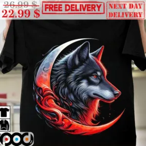 Crescent Moon Wolf Shirt