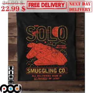 Star Wars Han Solo Anything For A Price Smuggling Co Vintage Shirt