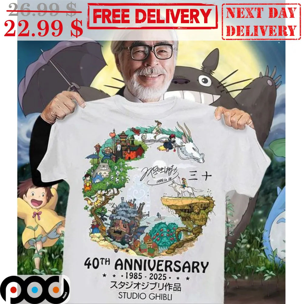 40th Anniversary 1985-2025 Stuido Ghibli Shirt