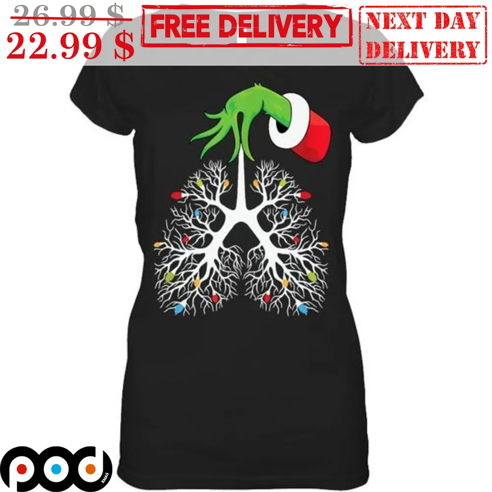 Grinch Hand Lung Light Christmas Shirt