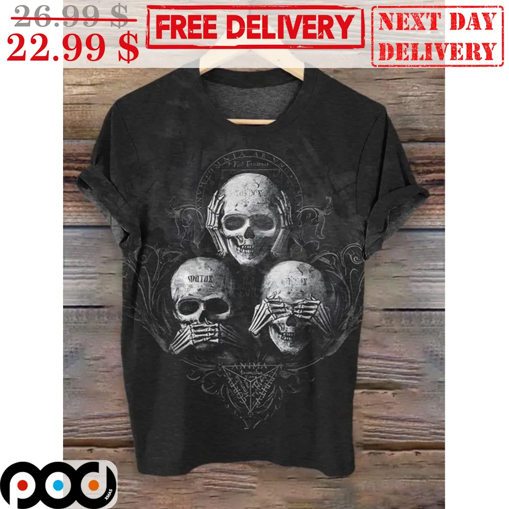Skulls No Speak No Heart No See Shirt