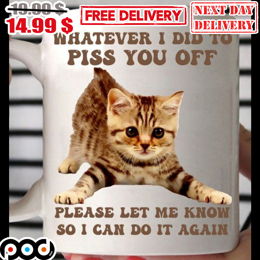 Kitty Whatever I Did To Piss You Off Please Let Me Know So I Can Do It Again Mug