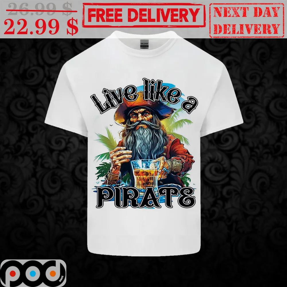 Black Beard Live Like A Pirate Shirt
