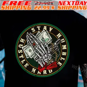 Bone Hand Money Stay Humble Hard Hustle Shirt