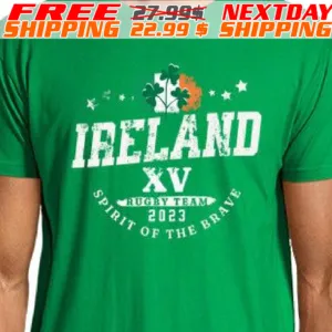Ireland XV Rugby Team 2023 Spirit Of The Brave Patrick Day Shirt