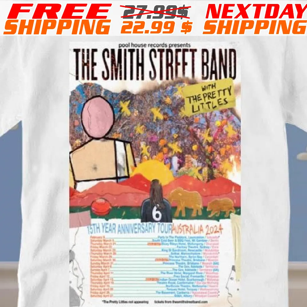 The Smith Street Band Australia, 15 Year Anniversary Tour Shirt
