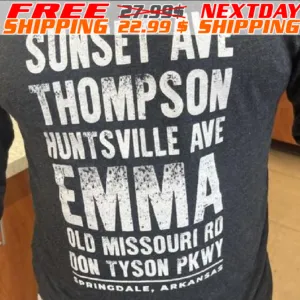 LSunset Ave Thompson Huntsville Ave Emma Old Missouri Rd Gon Tyson Pkwy Shirt