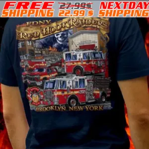 FDNY Engine 202 Ladder 101 Batt. 32 Red Hook Raiders Brooklyn NEW Fire Shirt