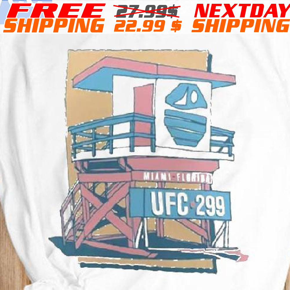 Get Ufc Gray Ufc 299 Miami Tower Shirt For Free Shipping Custom