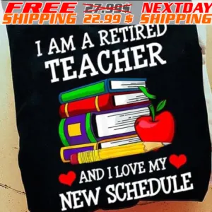 Book Apple Retired But Forever A Teacher At Heart Shirt