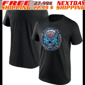 WWE Stone Cold Austin 3:16 Day Metal Glowing Skull Shirt