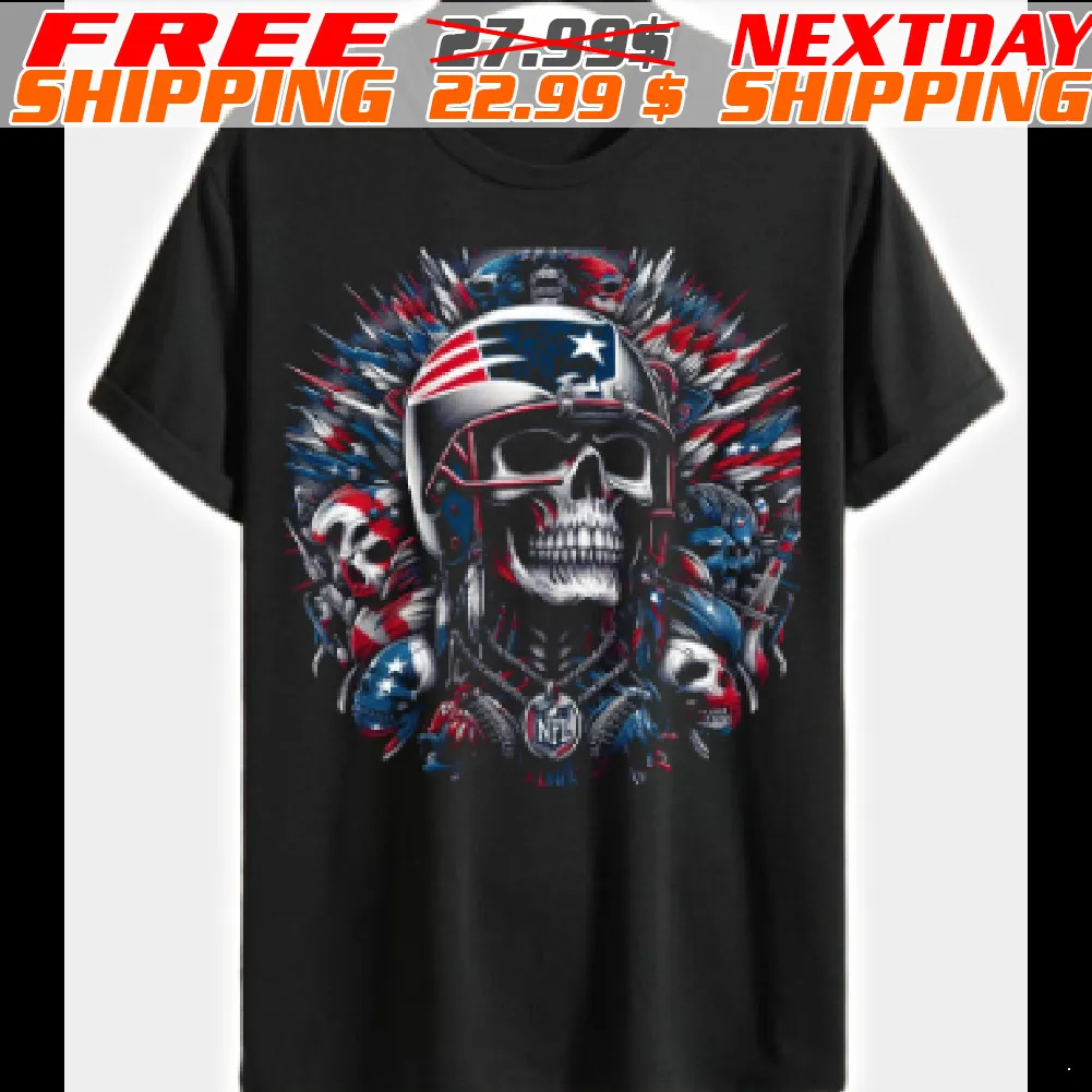 American Flag Patriotic Skulls Shirt
