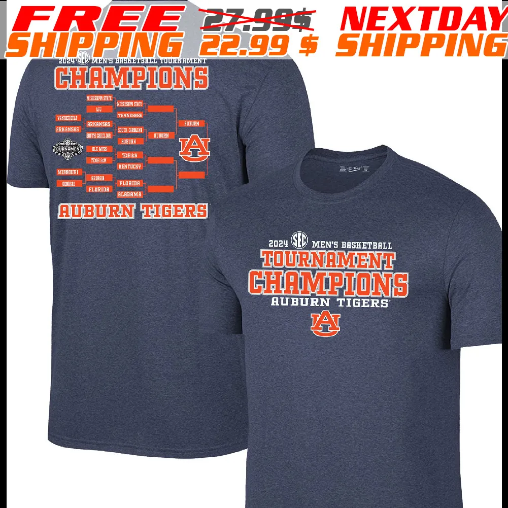 Auburn Tigers Original Retro Brand 2024 SEC Men's Basketball Conference Tournament Shirt