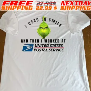 I Used To Smile And Then I Worked At United States Postal Service Grinch Version Shirt