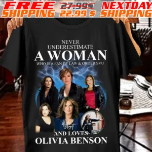 Never Underestimate A Woman Who Is A Fan Of Law And Order Svu And Loves Olivia Benson Shirt