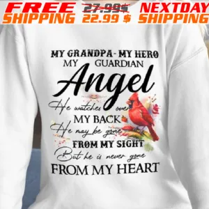 Cardinal My Grandpa My Hero My Guardian Angel Shirt