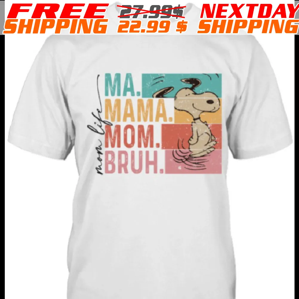 Snoopy Mom Life Ma Mama Mom Brush Shirt