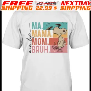 Snoopy Mom Life Ma Mama Mom Brush Shirt