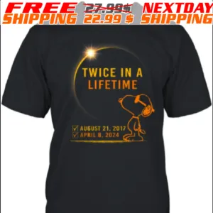 Snoopy Twice In A Lifetime 2024 Solar Eclipse Shirt