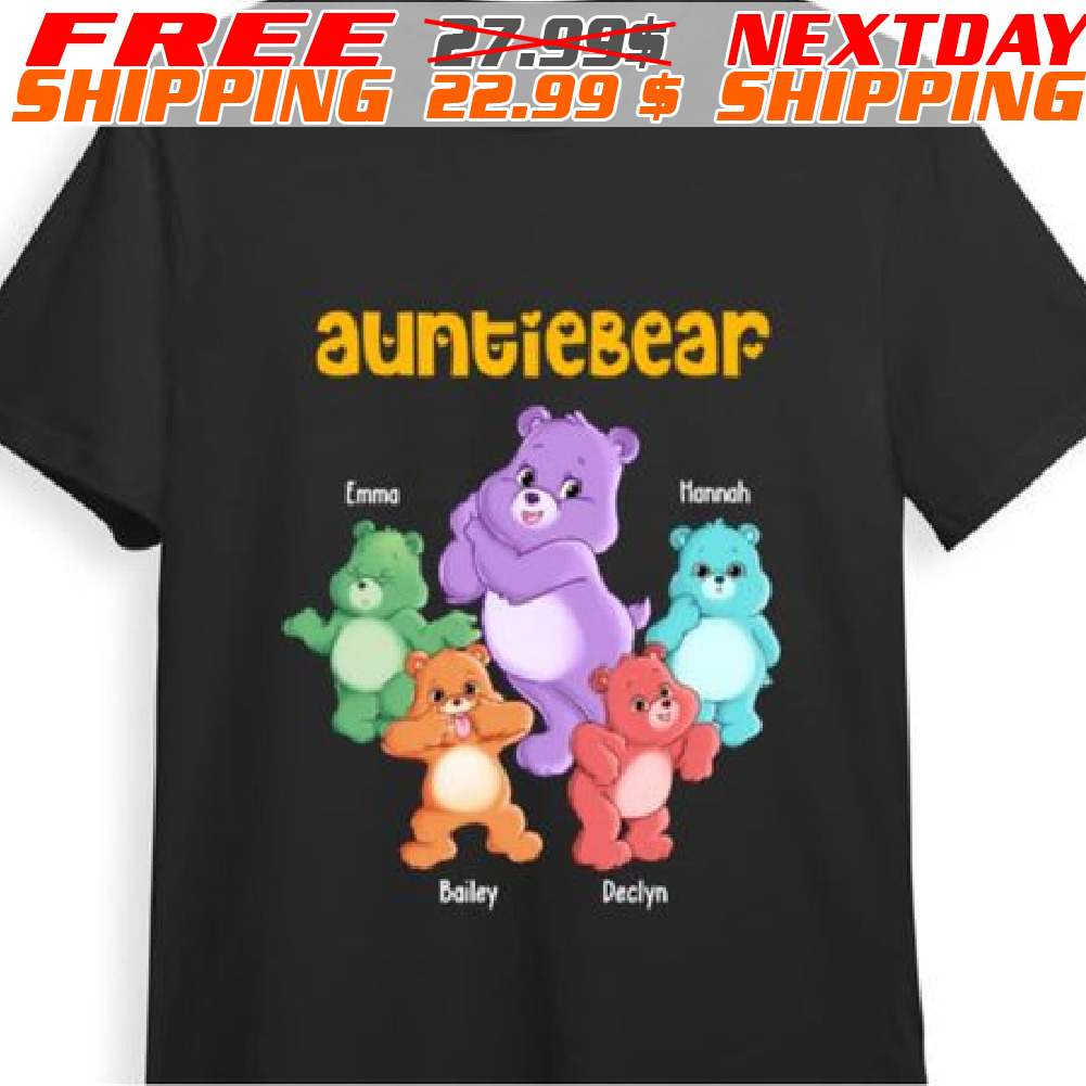 Custom Kids Name AuntieBear Shirt