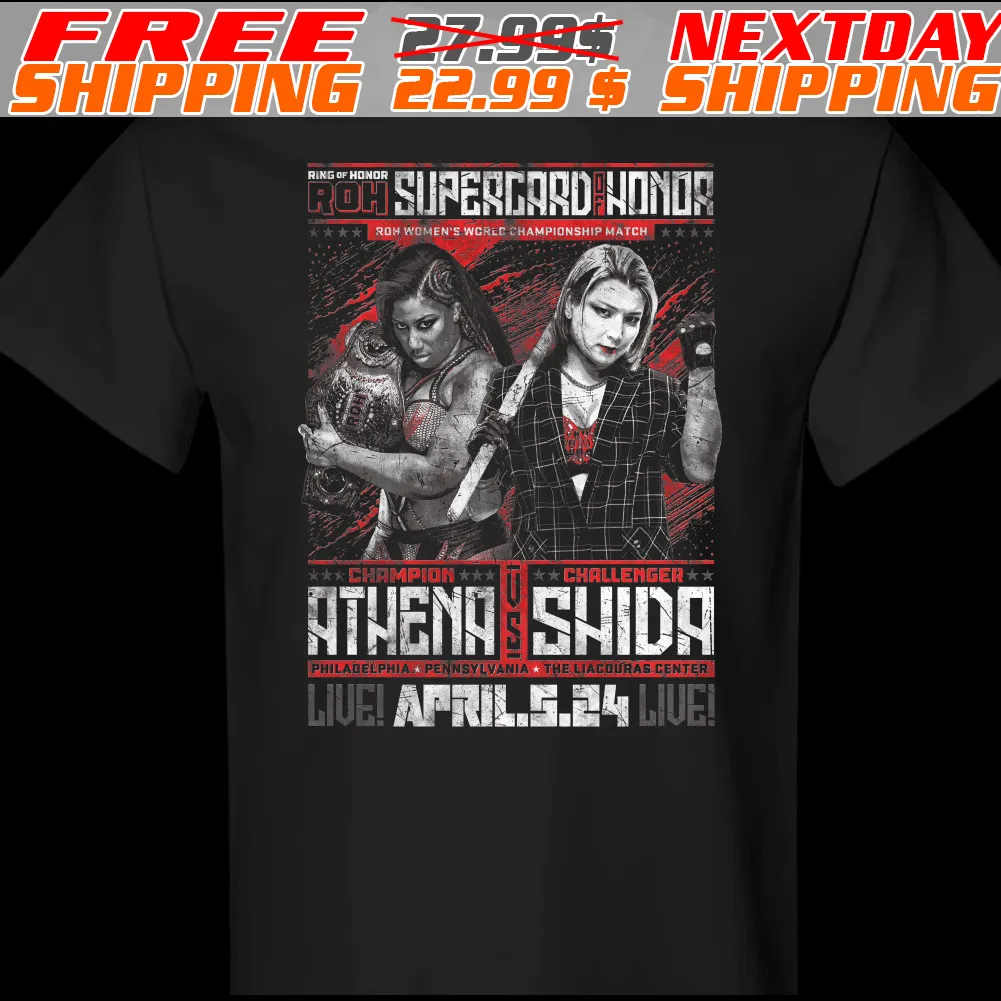 Roh Supercard Of Honor 2024 Matchup Athena Vs Hikaru Shida Shirt