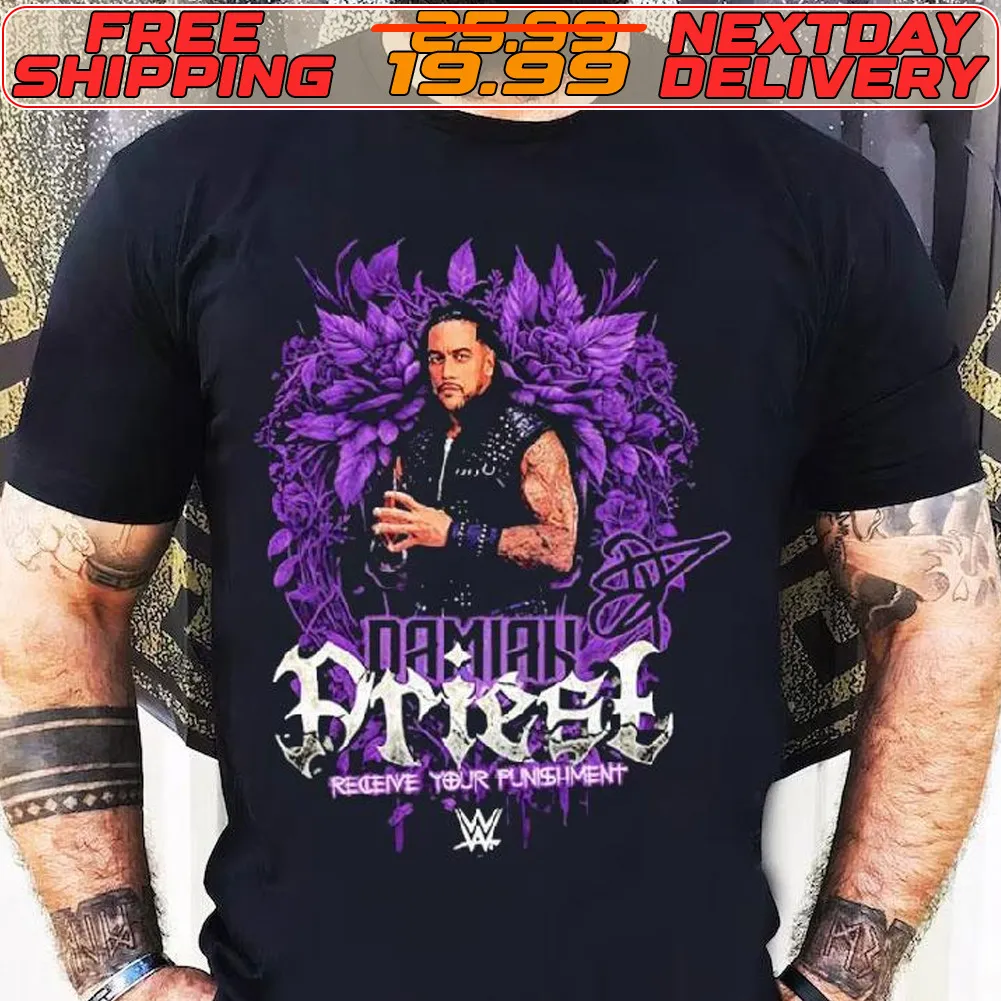 Damian Priest Wrestler Receive Your Punishment Signature Shirt
