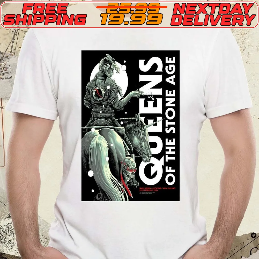 Queens Of The Stone Age Feb 29 2024 At Spark Arena In Auckland NZ Poster Shirt