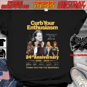 Original Curb Your Enthusiasm 24th Anniversary 2000 2024 Thank You For The Memories Signatures Shirt