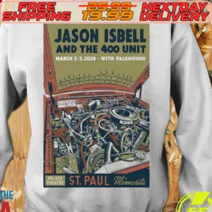 Jason Isbell And The 400 Unit St Paul MN March 23 2024 Poster Shirt