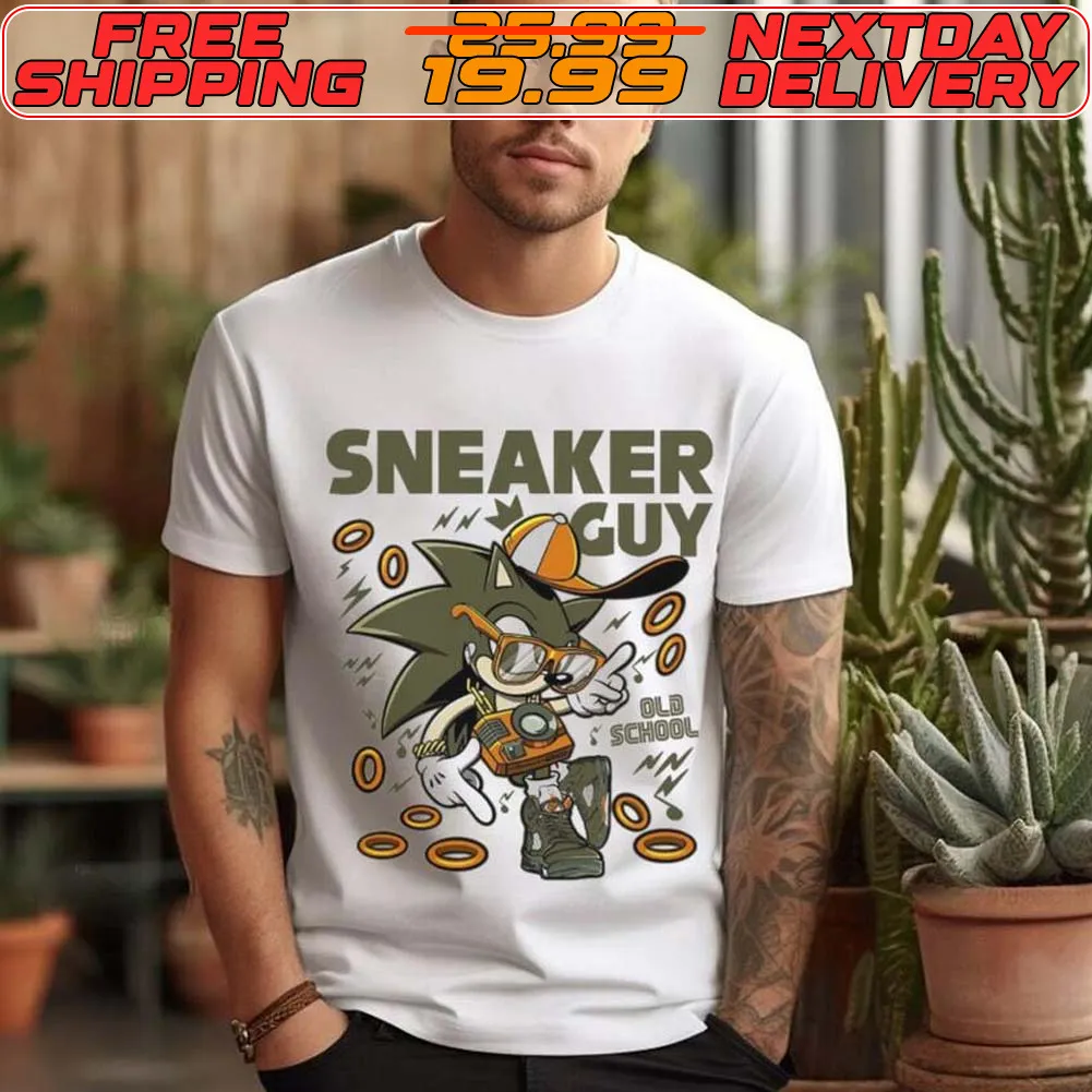 Sonic Old School To Match Sneaker Green Olive Green And Orange Shirt