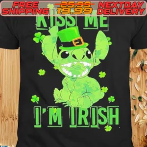 Stitch Kiss Me I'm Irish St Patrick's Day Shirt